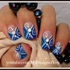 Winter Nail Art Design | Blue Abstract Nails How To 