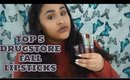 Top 5  Fall Lip Products ALL DRUGSTORE | Lyiah xo