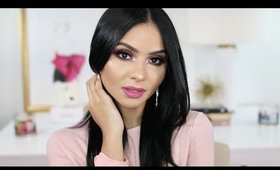 PINK GLAM FULL FACE MAKEUP TUTORIAL