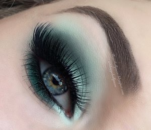 Here is the last photo that accompanies this green makeup look :)! If you plan to execute this do be warned IT WILL take a good 30 minutes blending wise, especially since pastel shades were incorporated.  Be sure to check out my blog for the step by step photo!
 http://theyeballqueen.blogspot.com/2016/03/mildew-green-spring-smokey-eye-makeup.html
