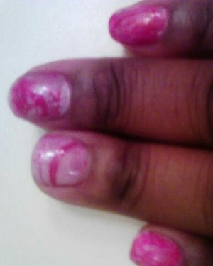 My attempt at the candy cane nails...fail!