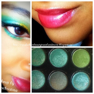 I used my Costal Scents 88 shimmer palette and the Hard Candy cream eye shadow in Midas Touch