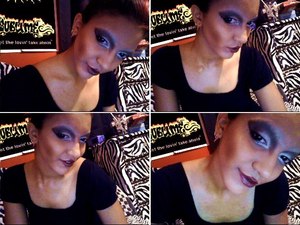 This is just a webcam photo, so all the details don't show up. It's actually really shimmery & inspired by various Galliano runways. I just posted it because I'm really proud of how well my eye-brows concealed [: