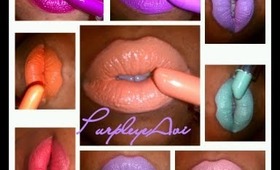 Lime Crime Lipsticks lip swatches