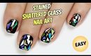 Stained Shattered Glass Nail Art | BornPrettyStore Review