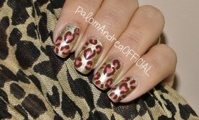 Tutorial Uñas Leopardo Doradas