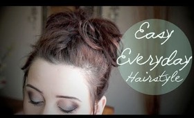 Everyday Bun Hairstyle With Braid