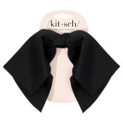 Kitsch Recycled Fabric Black Bow Hair Clip