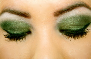 Green Envy eyes i did on myself! - let me know what you think. 