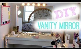 DIY Hollywood Vanity Light Mirror | DIY Room Decor ♥ Easy, Cheap, & NO DRILLING!