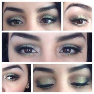 Olive green smokey eye