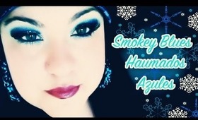 Let It Snow Blue Smokey Eyes-Ojos Haumados Azules