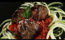 Lamb Meatballs with Eggplant Arrabbiata Sauce