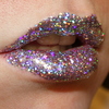 3D Silver Glitter Lips