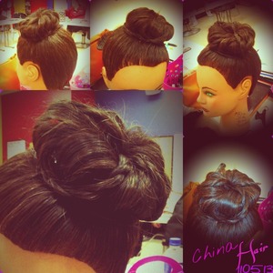 Simple updo i did in school!  