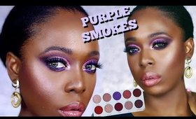 PURPLE CUT CREASE SMOKEY EYES| JACLYN HILL X MORPHE BLING BOSS