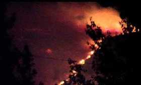 MASSIVE FIRE BEHIND OUR HOME