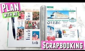 Scrapbooking Plan With Me in my Erin Condren Life Planner for my Cruise, Memory Keeping Plan With Me