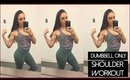 VLOG | Shoulder Workout Using ONLY DUMBBELLS | Mariah Alexandra
