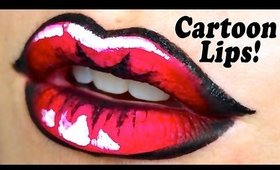 Cartoon Lips Makeup Tutorial :)