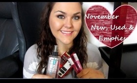 November New, Used and Empties!!