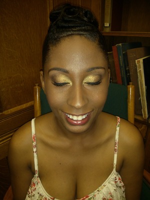 A look I did for a beauty pageant contestant. The pageant was called Miss Black and Gold
