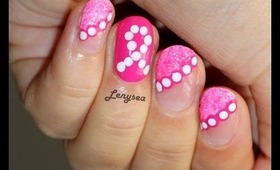 Breast Cancer Awareness Simple Nail Design