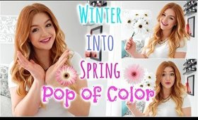 WINTER INTO SPRING MAKEUP: Pop of color!