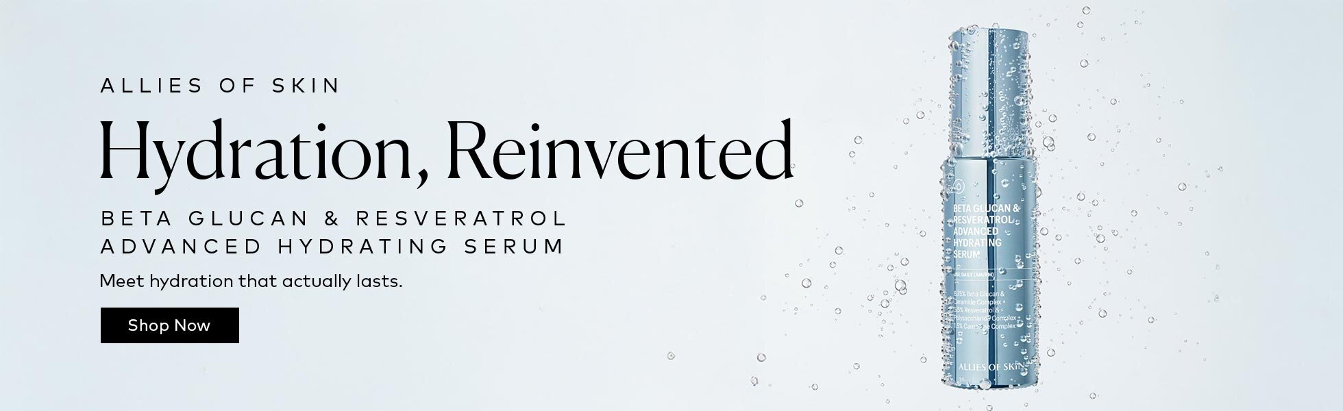 Clinically proven to triple hydration, this next-generation serum also strengthens the skin barrier and supports collagen synthesis for smooth, plump, radiant skin. Shop the Allies of Skin Beta Glucan & Resveratrol Advanced Hydrating Serum on Beautylish.com