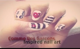 ❤ Comme Des Garcons Inspired Nail Art Tutorial ❤