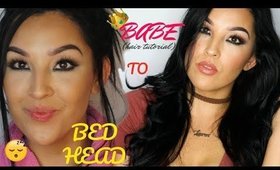 BED HEAD TO BABE | 15 MIN OR LESS HAIR TUTORIAL | LAUREN NICOLE