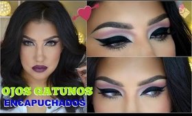 OJOS delineado GATUNO encapuchado San VALENTIN / CAT EYE hooded eyes| auroramakeup
