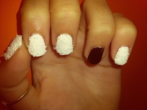 Nails with salt.