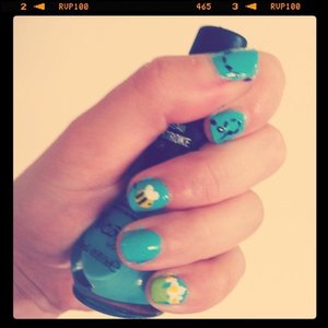 Bumblebee nails... Might attempt a tutorial for this one at some point :)