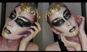 Dripping in Gold Alien Makeup Tutorial