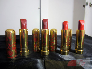 Photo from The Lipstick Site of red Besame lipsticks