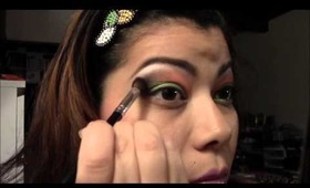Smokey orange with green