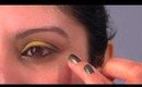 Yellow Eyeshadow with Cat Eye Style Eyeliner