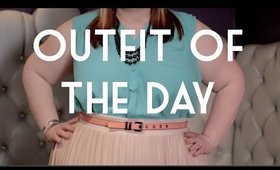 Plus-Size Outfit Of The Day! Pastels & Rainbow Tweed!