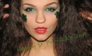 Holiday Makeup Tutorial: St. Patty's Day & How To: Make a Glittery Clover!