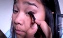 eye shadow tutorial using Rimmel london glam eyes mini palette
