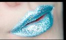 Silver Glitter Lips