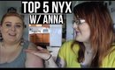 TOP 5 NYX PRODUCTS COLLAB W/ ANNA | heysabrinaaith