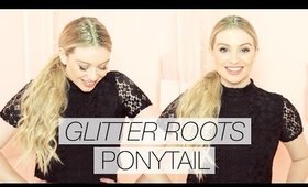 Glitter Roots Ponytail with Hair Extensions l Milk + Blush