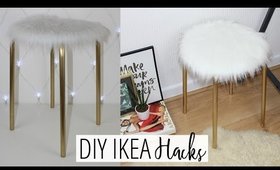 DIY IKEA HACKS - Faux Fur Stool Ep.1 | Easy & Affordable!