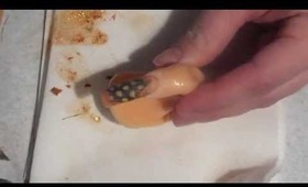 Fun Fall Feather Nail Design
