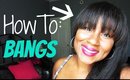 How to apply and make you own bangs out of clip ins