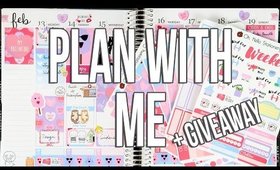 Erin Condren Life Planner Plan with Me | Sweet Valentine Theme + GIVEAWAY!