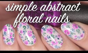Simple Abstract Floral Nail Art Tutorial | Lacquerstyle