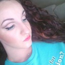 Cut crease, turquoise liner, pink wipz